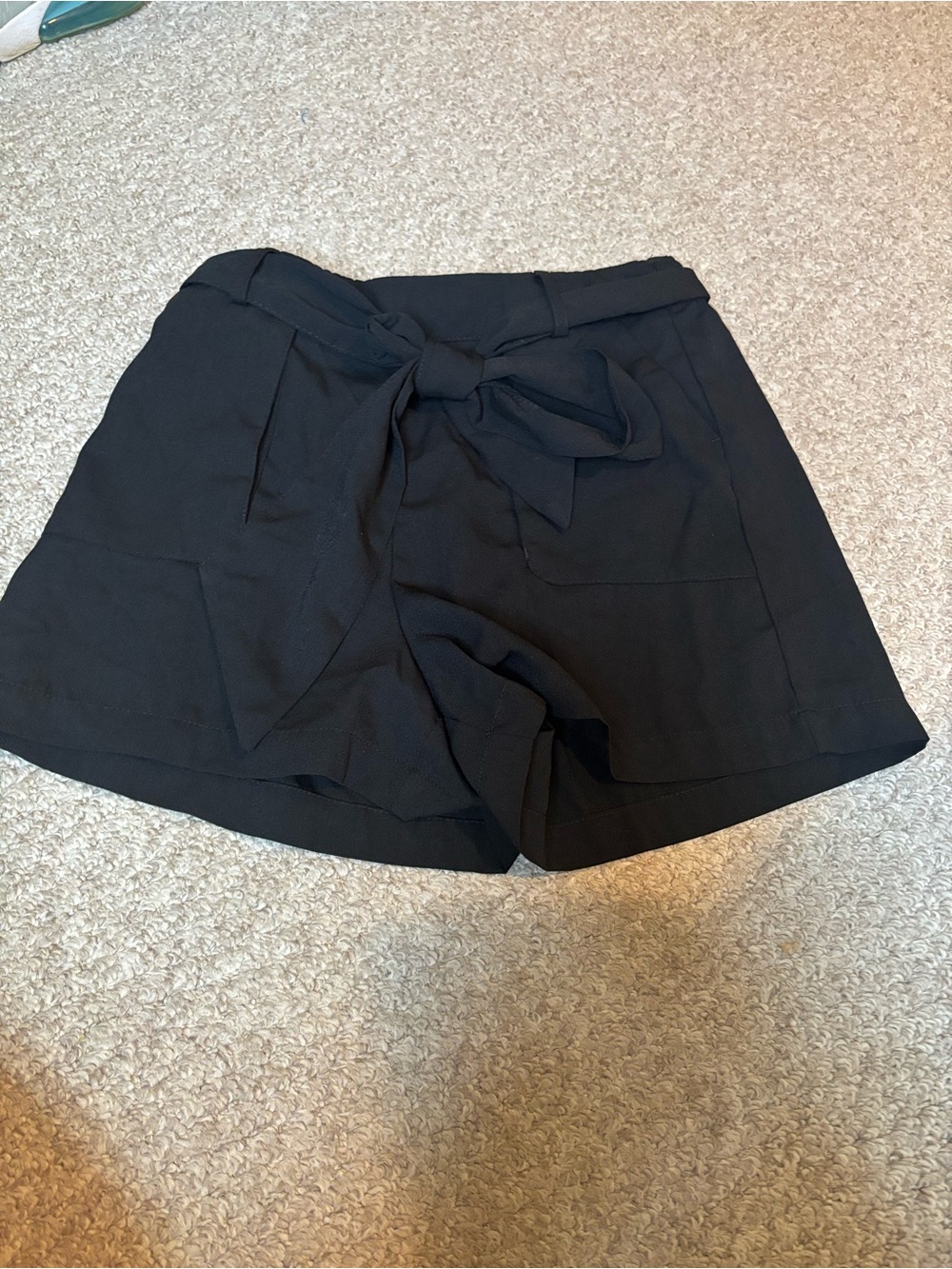 a new day Black High-Waist Tie-Front Women's Shorts